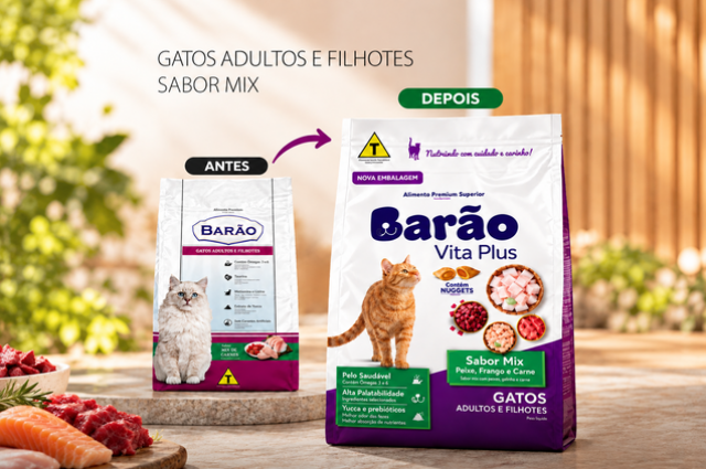Nova Barão Vita Plus Gatos – Sabor Mix